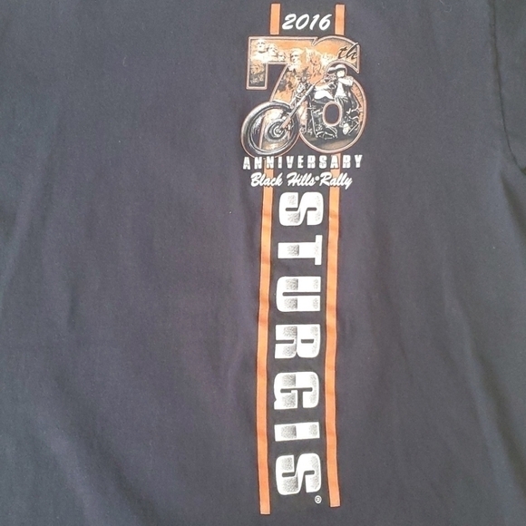 2016 Sturgis Black Hills Rally Tshirt Sz Lrg - Picture 4 of 5